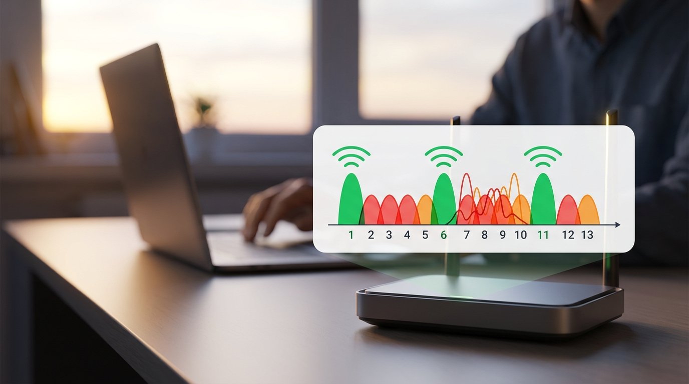 Como escolher o melhor canal Wi‑Fi 2.4 GHz e eliminar a interferência