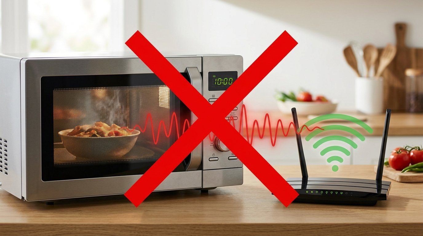 Wi-Fi caindo ao esquentar comida? A culpa é do seu micro-ondas