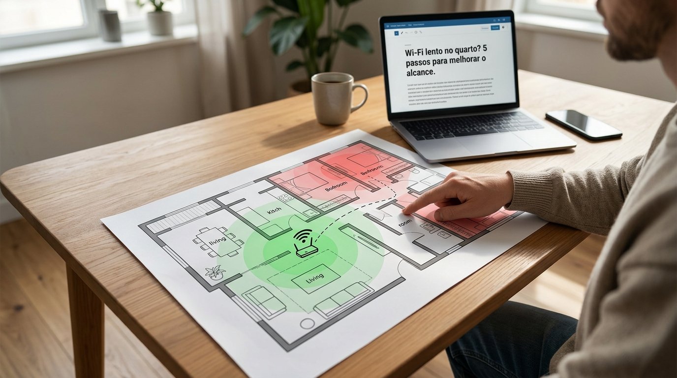 Wi‑Fi lento no quarto? 5 passos para melhorar o alcance