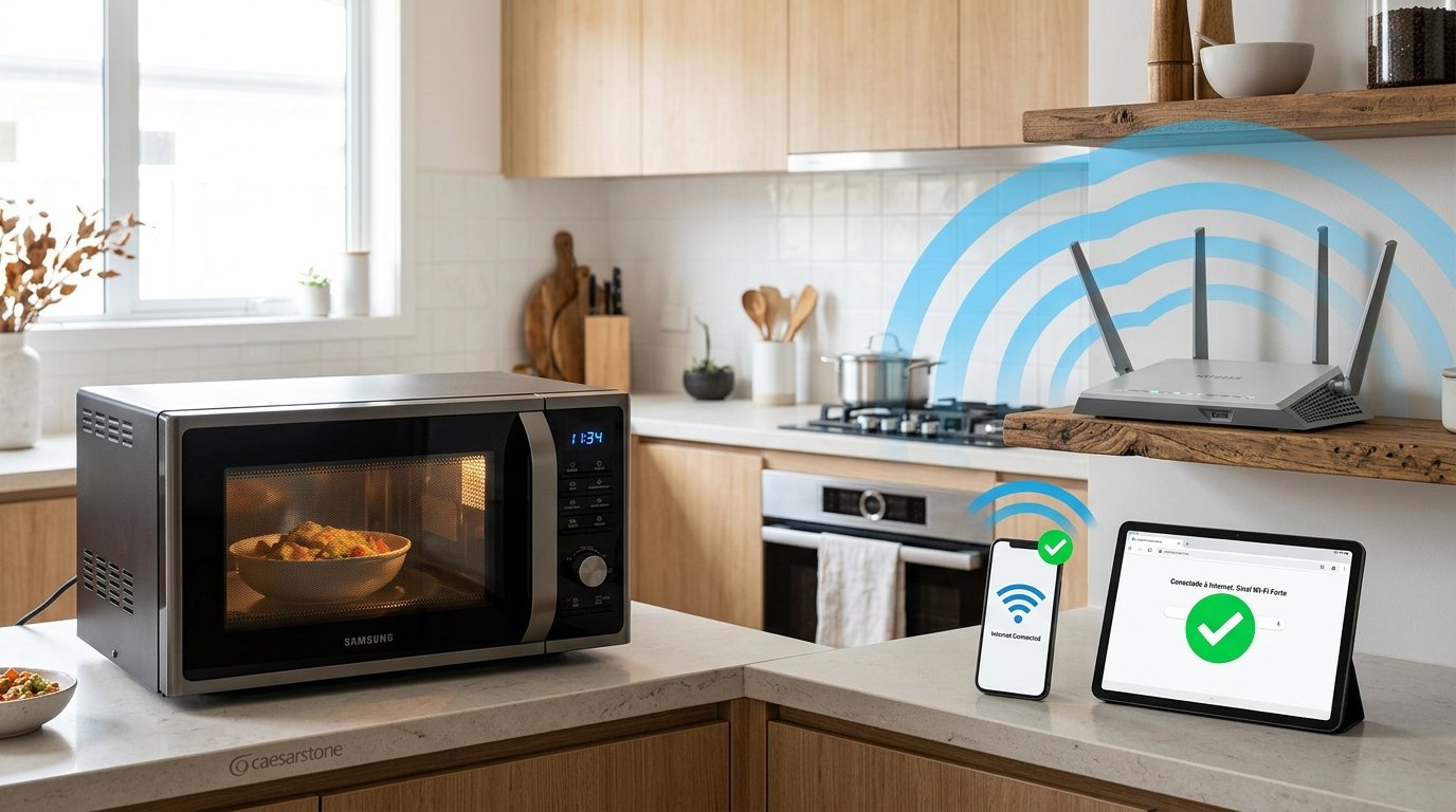 Wi‑Fi cai quando liga o micro‑ondas? A solução definitiva para sua cozinha
