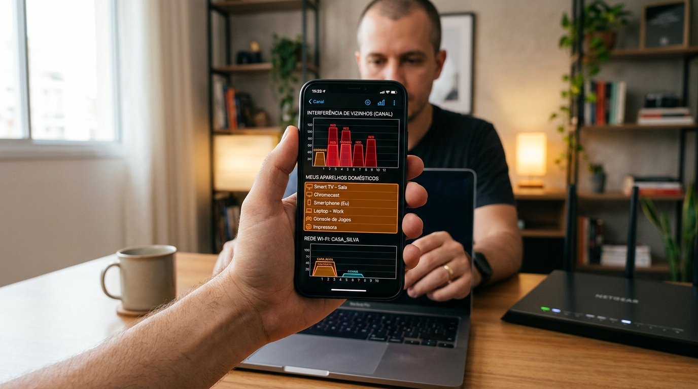 Como identificar interferência no Wi‑Fi: vizinhos ou seus aparelhos