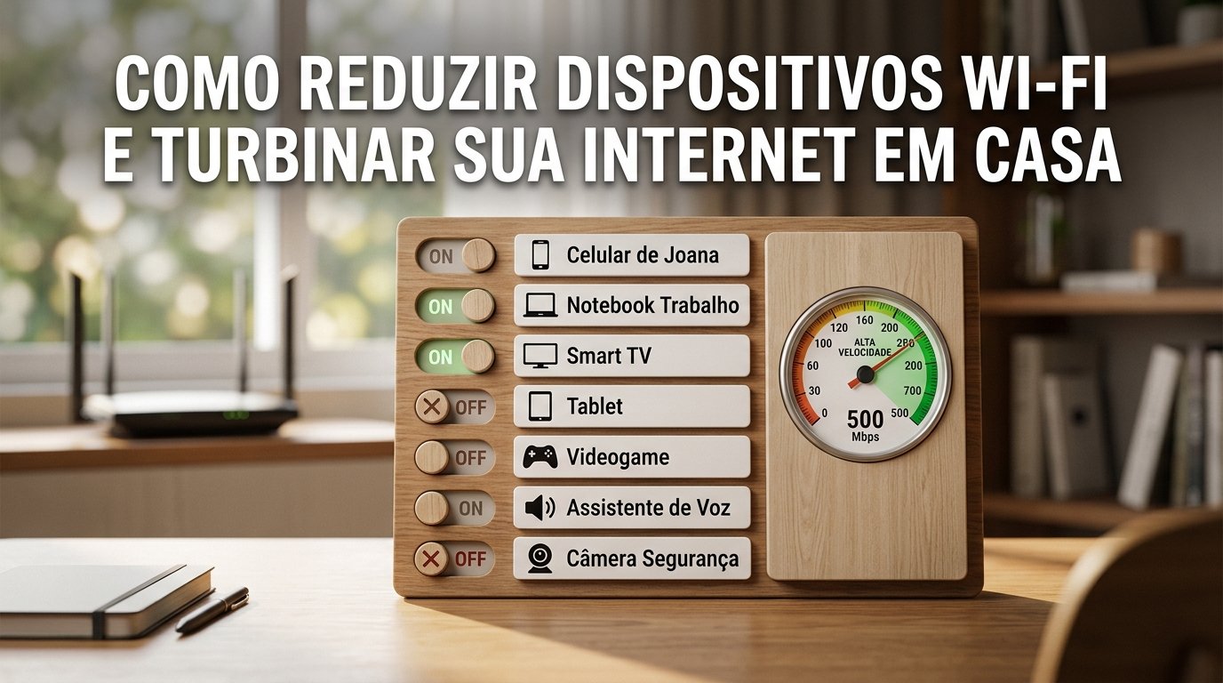 Como reduzir dispositivos Wi‑Fi e turbinar sua internet em casa