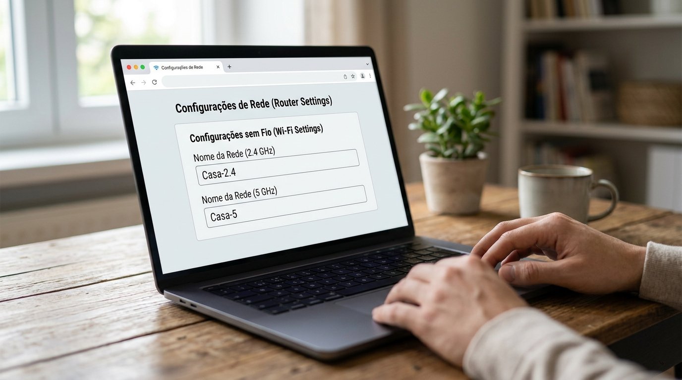 Como escolher SSID claro para 2.4 GHz e 5 GHz e evitar confusão