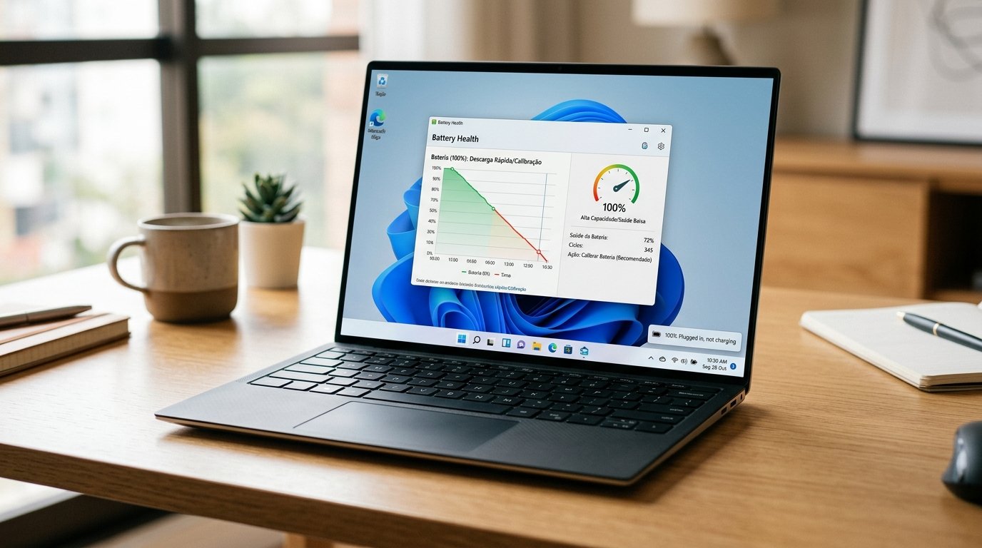 Notebook descarrega rápido a 100%? Como calibrar a bateria no Windows 11